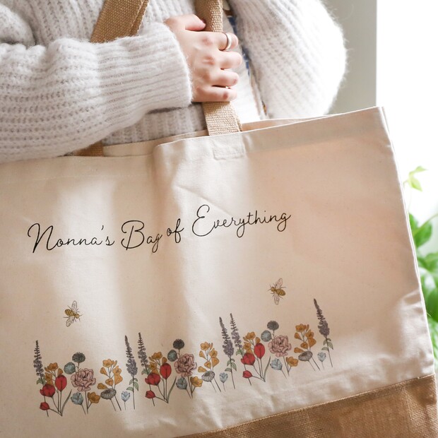 Personalised Wildflower Tote Bag Personalised Wildflower Tote Bag