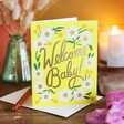 Bright Yellow Welcome Baby Greeting Card
