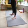 Long Grey Personalised Embroidered Yoga Mat