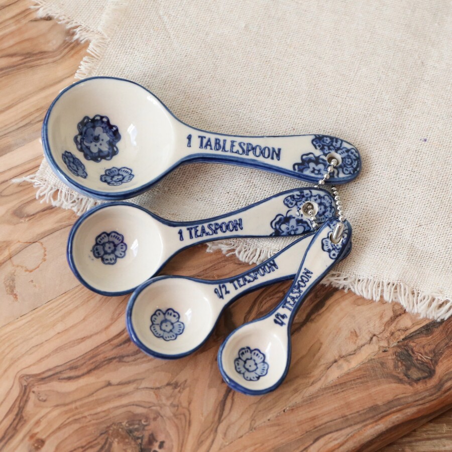 Cute Flower Ceramic Measuring Spoons