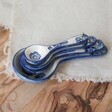Blue Willow Floral Measuring Spoons Together