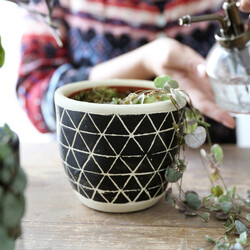 Sass & Belle Scandi Boho Cement Planter, H11cm