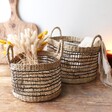 Sass & Belle Seagrass Open Weave Basket in Large and Small