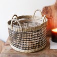 Sass & Belle Seagrass Open Weave Basket Stacked