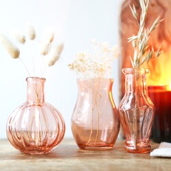 Sass & Belle Set of 3 Pale Pink Vintage Bud Vases