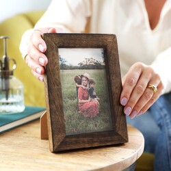 Sass & Belle Dark Wood 4" x 6" Photo Frame