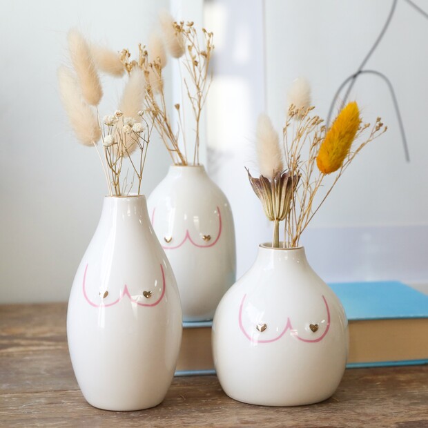 Set of 3 Boobies Bud Vases Sass & Belle Lisa Angel