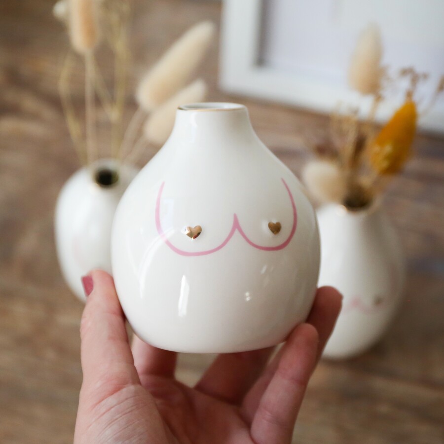 Set of 3 Boobies Bud Vases Sass & Belle Lisa Angel