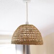 Bulb Unlit in Wide Woven Seagrass Lampshade