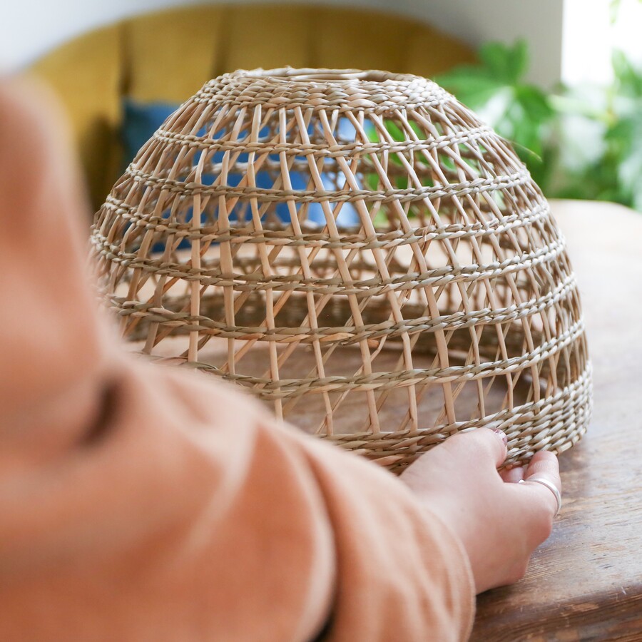 Wide Woven Seagrass Lampshade Sass & Belle Lisa Angel