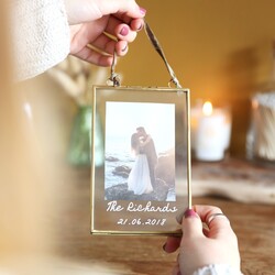 Personalised Brass 9.5cm x 14.5cm Hanging Frame