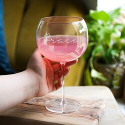 Personalised LSA Iridescent Balloon Gin Glass