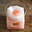 Top of Cube Himalayan Rock Salt Oil Burner with glass plate