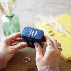 30th Birthday Petite Travel Ring Box
