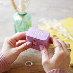 40th Birthday Petite Travel Ring Box
