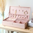 Lisa Angel Large Pink Jewellery Box Open