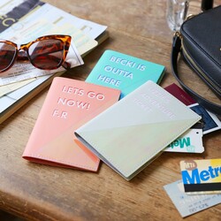 Personalised Bold Iridescent Passport Holder