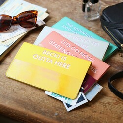 Personalised Bold Slim Iridescent Travel Wallet