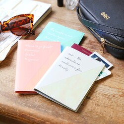 Personalised Message Iridescent Passport Holder