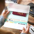 Open Personalised Message Slim Iridescent Travel Wallet