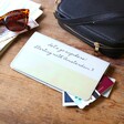 Personalised Message Slim Iridescent Travel Wallet in Grey