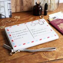 Personalised Postcard Travel Jewellery Wallet