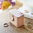 Pretty Personalised Embroidered Flowers Petite Velvet Travel Ring Box