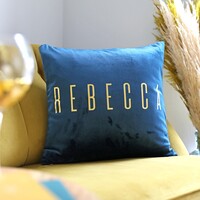 Personalised Name Square Velvet Cushion
