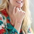 Model Wears Lisa Angel Mixed Metal Triple Star Bead Bracelet