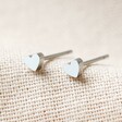 Delicate Tiny Stainless Steel Heart Stud Earrings
