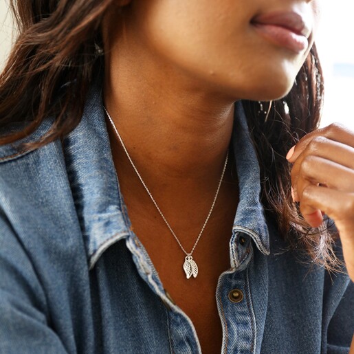 Model Wearing Necklace