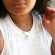 Personalised Organic Infinity Knot Necklace on Model