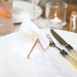 Rose Gold Triangle Lisa Angel Personalised Napkin Rings