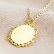 Gold Filigree Disc Pendant Necklace