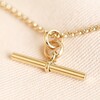 Lisa Angel Gold Stainless Steel T-Bar Necklace