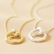Organic Infinity Knot Necklace in Silver and Gold