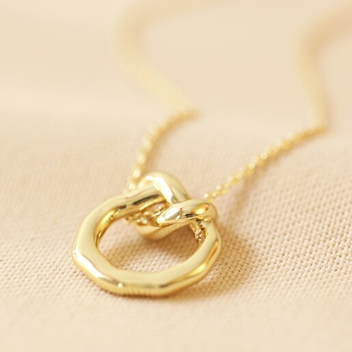 Organic Infinity Knot Necklace in Gold Lisa Angel