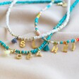 Lisa Angel Personalised Initial Beaded Charm Necklace