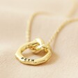Personalised Organic Infinity Knot Necklace in Gold