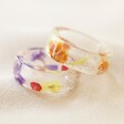 Unique Real Dried Flower Resin Rings