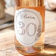 Close Up of Personalised 30th Birthday Bottle of Wine