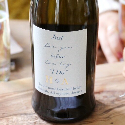 Personalised Prosecco for a Wedding