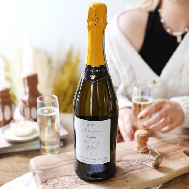 Personalised Before The Big I Do Wedding Prosecco