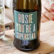 Close Up of Personalised Colourful Superstar Prosecco