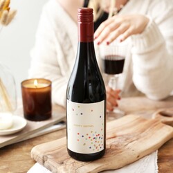 Personalised Confetti Label Wine