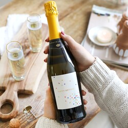 Personalised Confetti Label Prosecco