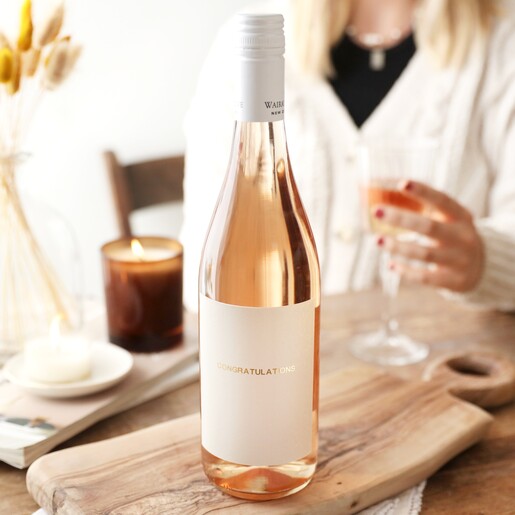Personalised Gold Label Bottle of Rose Wine