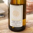 Close Up of Personalised The Sun Tarot Card Bottle of Wine
