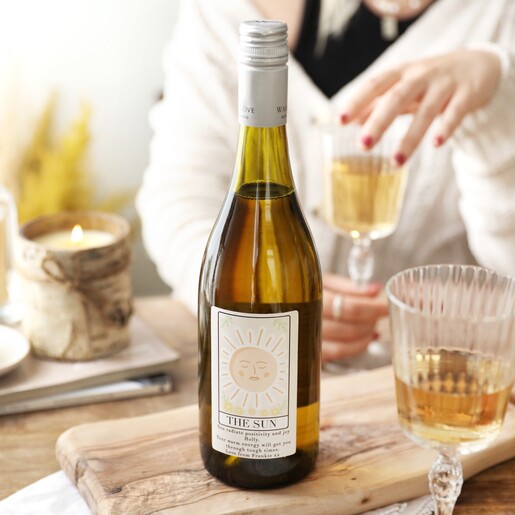 Personalised The Sun Tarot Card Bottle of Wine