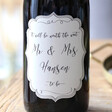Close Up Photo of Label from Personalised 'Worth the Wait' Bottle of Wine